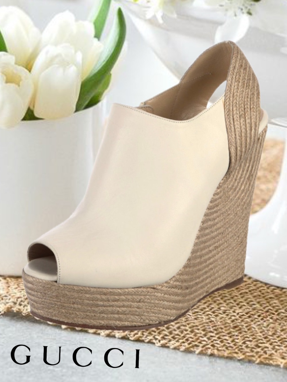 AUTHENTIC GUCCI LIMITED EDITION WEDGES - Picture 1 of 5
